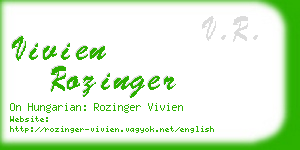 vivien rozinger business card